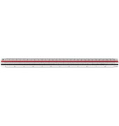 Kunststoff-Dreikantmaßstab 016350510 Berufschule-D weiß 30cm mit Rutschbremse