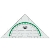 Kunststoff-Geometriedreieck Green Line 723170810 glasklar 16cm