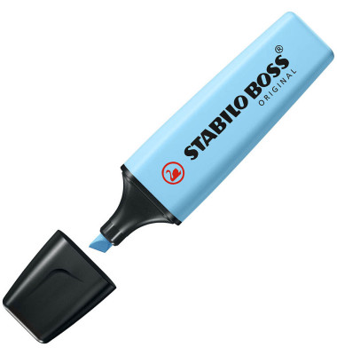 Textmarker BOSS ORIGINAL Pastel, 70/112, himmelblau, 2-5mm Keilspitze