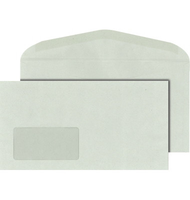 Briefumschlag 30013698 Kompakt mit Fenster nassklebend 75g grau