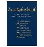 weitere Grußkarten Lifestyle 741-0044 240g Ruhestand mehrfarbig Karton