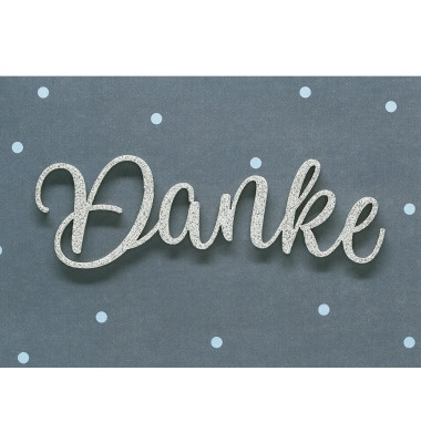 Dankeskarten Lettering 778-1005 300g Dankeschön mehrfarbig Karton