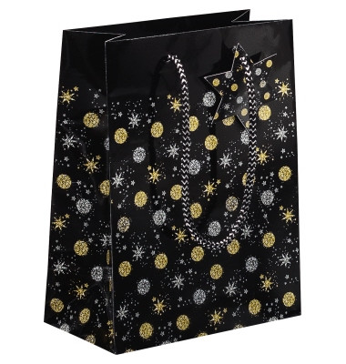 Geschenktasche GT029 Stardust, Weihnachten, Stardust, mit Glanzlackierung und Geschenkanhänger, Stardust, 17cm x 230mm