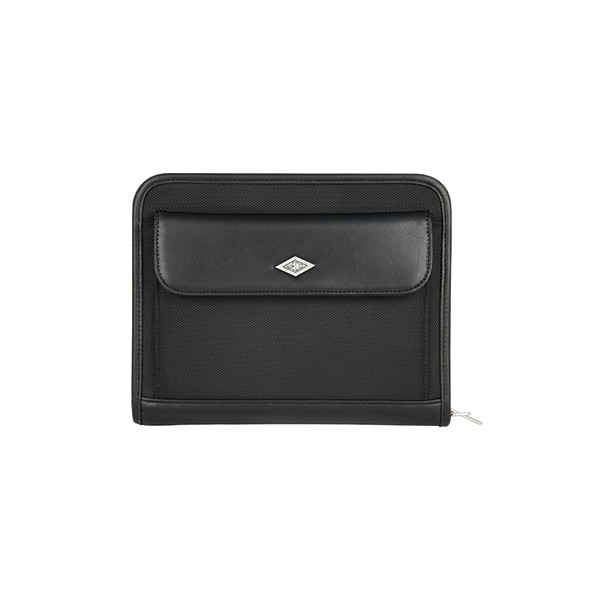 4003801794648 - WEDO Conference Elegance A5 - Mappe mit Reißverschluss für Dokumente - Kunstleder texturiertes Nylon - Schwarz