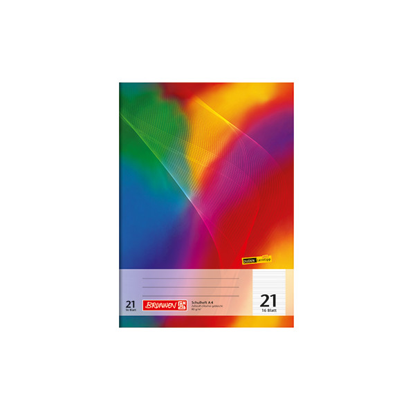 4003273593336 - Schulheft 10-4492102 Lineatur 21   liniert A4 80g regenbogen 16 Blatt   32 Seiten 4003273593336 16 Blatt