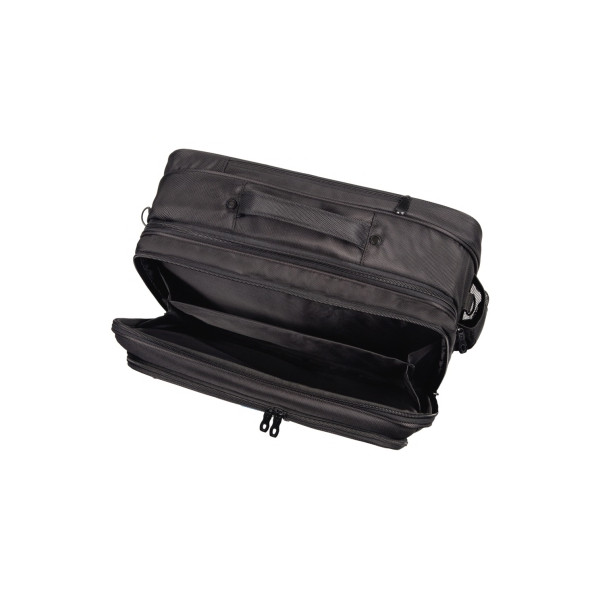 4021068462155 - Laptoptrolley Stop Ocean Plastic BORNEO RPET für 1 Notebook bis 17 Hauptfach & 3 Reißverschlussfächer Netztasche Laufrollen Recycling-PET schwarz