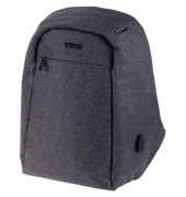 Rucksack 46153 Safepak, grau, mit Rei&szlig;verschluss
