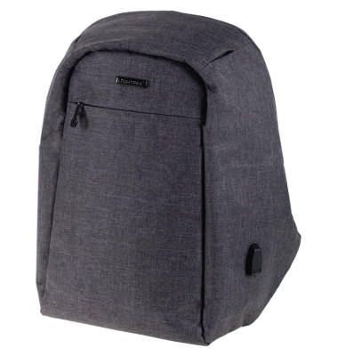 Rucksack 46153 Safepak, grau, mit Rei&szlig;verschluss