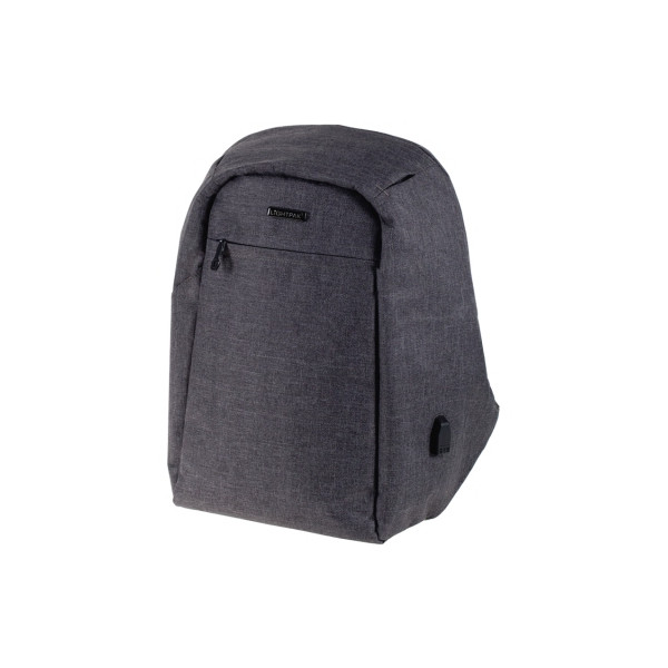 LIGHTPAK Rucksack SAFEPAK, Laptoprucksack aus 600D Nylon für 15 Zoll Notebook, Anti Diebstahl, USB Ladeport