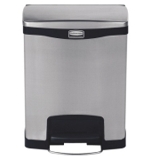 Tretabfalleimer SLIM JIM STEP-ON, 30 Liter, EdelstahlTragegriff Deckel Einsatz Griffrand
