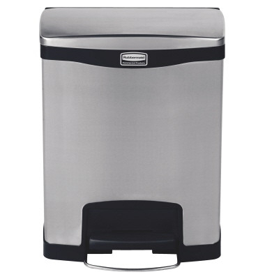 Tretabfalleimer SLIM JIM STEP-ON, 30 Liter, EdelstahlTragegriff Deckel Einsatz Griffrand