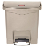 Tretabfalleimer SLIM JIM STEP-ON, 15 Liter, KunststoffTragegriff Deckel Einsatz Griffrand
