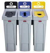Recyclingset Slim Jim 2057607 schwarz/blau/gelb