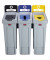 Recyclingset Slim Jim 2057607 schwarz/blau/gelb