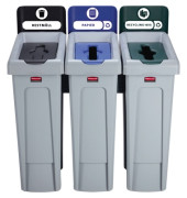 Recyclingset Slim Jim 2057606 schwarz/blau/grün