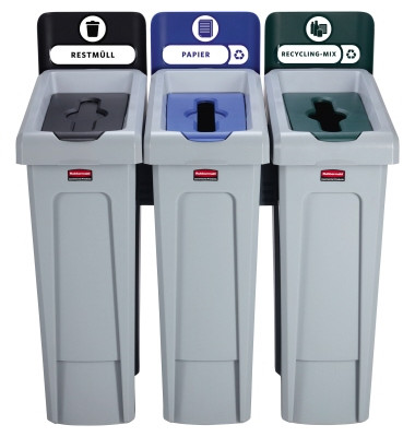 Recyclingset Slim Jim 2057606 schwarz/blau/grün