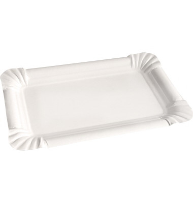 Teller 41514 Pappe rechteck 13x20cm weiß Teller 41514 Pappe rechteck 13x20cm weiß