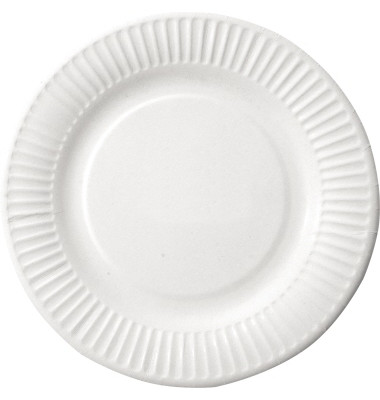 Teller 41510 Pappe rund 23cm weiß