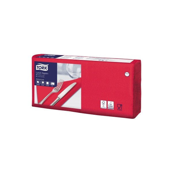 7322540773897 - Serviette 477861 33x33cm 3lg 1 4 Falz rot 7322540773897 477861 150 Stück