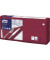 Serviette 477411 33x33cm 3lg. 1/4 Falz bordeaux