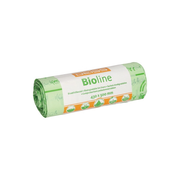 4001553712651 - DEISS BIOLINE Bioabfallsäcke 20 Liter ecovio® Biokunststoff Biologisch abbaubare Biomüllbeutel feuchtigkeitsdicht (B x L) 430 x 500 mm 1 Rolle = 50 Stück 4001553712651 - DEISS BIOLINE Bioabfallsäcke 20 Liter ecovio® Biokunststoff Biologisch abbaubare Biomüllbeutel feuchtigkeitsdicht (B x L) 430 x 500 mm 1 Rolle = 50 Stück