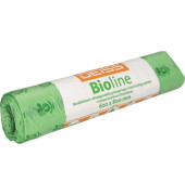 Kompostbeutel 06080 BIOLINE, Zeichen und Schrift kompostierbar, naturgrün, 60 Liter, offen, extrastark, kompostierbar