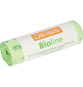 Kompostbeutel 06066 BIOLINE, Zeichen und Schrift kompostierbar, naturgrün, 30 Liter, offen, extrastark, kompostierbar