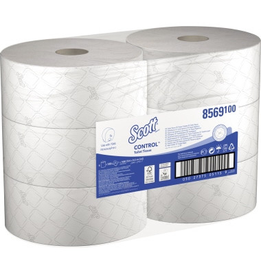Toilettenpapier CONTROL 8569 2lagig weiß 6 Rl./Pack.