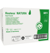 Falthandt&uuml;cher Hostess Natura 6811, 25x23cm, 2-lagig, Zickzack (V-Falz), wei&szlig;, Airflex