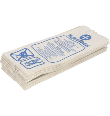 Hygienebeutel 446017500, Gebrauchshinweis, mehrsprachig, weiß, offen