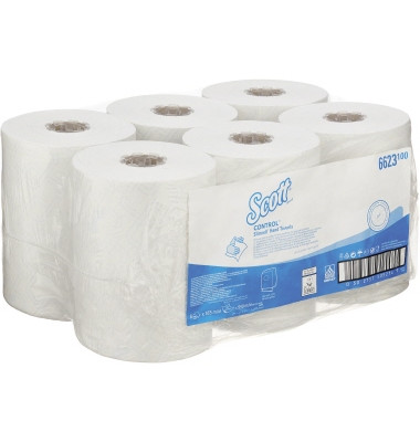 Rollenhandt&uuml;cher ControlT 6623, Innenabrollung, 1-lagig, wei&szlig;, Airflex