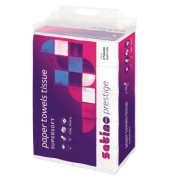 Falthandt&uuml;cher Satino Prestige 276600, 20,6x32cm, 2-lagig, Interfold-Falz (W-Falz), hochwei&szlig;, Tissue