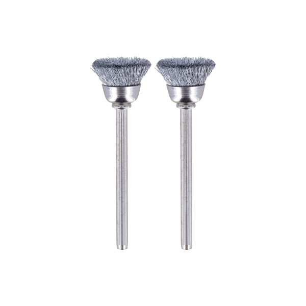8710364070350 - 442 drahtbürste - zubehörsatz für multifunktionswerkzeug mit zwei drahtbürsten Ø13 mm zum beseitigen von graten glätten - Dremel