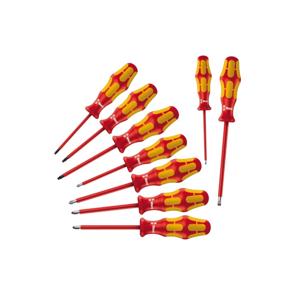 4013288160065 - 160i 162i 167i 9 VDE Schraubendreher-Set 9teilig Schlitz Kreuzschlitz Phillips Kreuzschlitz Pozidriv Innen-TORX