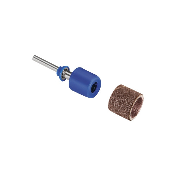8710364060948 - Ez SpeedClic Aufspanndorn ø 130 mm + 408 Schleifband Körnung 60 + 432 Schleifband ø 130 mm Körnung 120 - Dremel