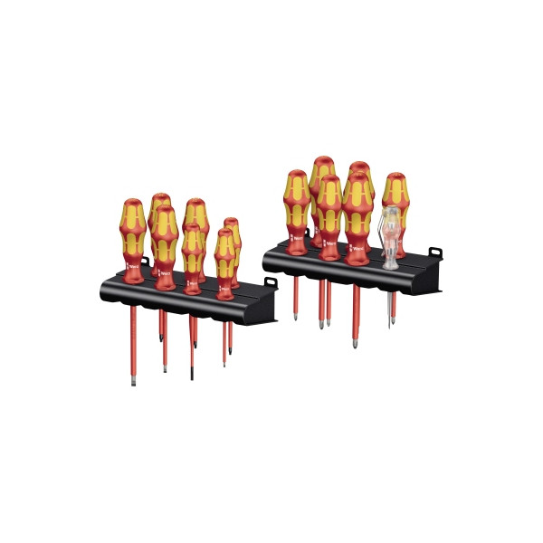 4013288163639 - Kraftform Big Pack 100 VDE Schraubendreher-Set 14teilig Schlitz Kreuzschlitz Phillips TORX Kreuzschlitz Pozidriv