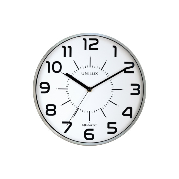 3595560022656 -  Wanduhr Pop 400094283 metallic silber  30cm rund analog 3595560022656 Unilux