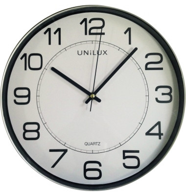  Wanduhr Magnet 400094406, metallgrau/schwarz, 30,5cm, rund, analog