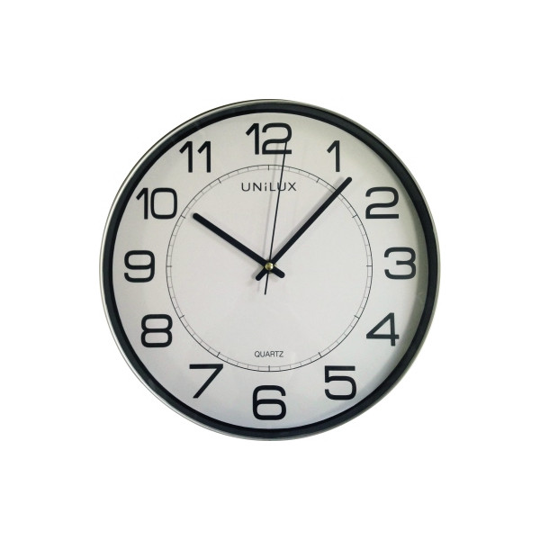 3595560023714 - UNILUX MAGNET Wanduhr Quarzuhrwerk 305 cm Magnetbefestigung metallgrau Batterie inklusive