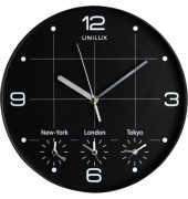  Wanduhr Ontime 400094567, schwarz, 30,5cm, rund, analog