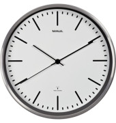  Funkwanduhr MAULfly 9063402, silber, 30,5cm, rund, analog