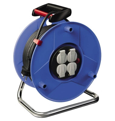 Kabeltrommel 1218050 Garant, 25m, 4-fach, blau