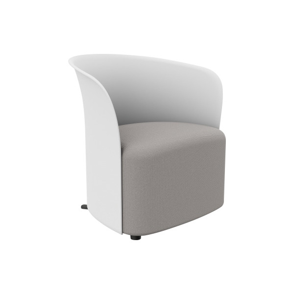 3660141233346 - Clubsessel Paperflow CROWN Schaumpolsterung mit Füßen Sitzhöhe 380 mm B 730 x T 635 x H 690 mm Polypropylen & Hartfaserplatte Polsterbezug weiß 3660141233346 - Clubsessel Paperflow CROWN Schaumpolsterung mit Füßen Sitzhöhe 380 mm B 730 x T 635 x H 690 mm Polypropylen & Hartfaserplatte Polsterbezug weiß