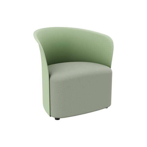 3660141233322 - Clubsessel Paperflow CROWN Schaumpolsterung mit Füßen Sitzhöhe 380 mm B 730 x T 635 x H 690 mm Polypropylen & Hartfaserplatte Polsterbezug grün 3660141233322 - Clubsessel Paperflow CROWN Schaumpolsterung mit Füßen Sitzhöhe 380 mm B 730 x T 635 x H 690 mm Polypropylen & Hartfaserplatte Polsterbezug grün
