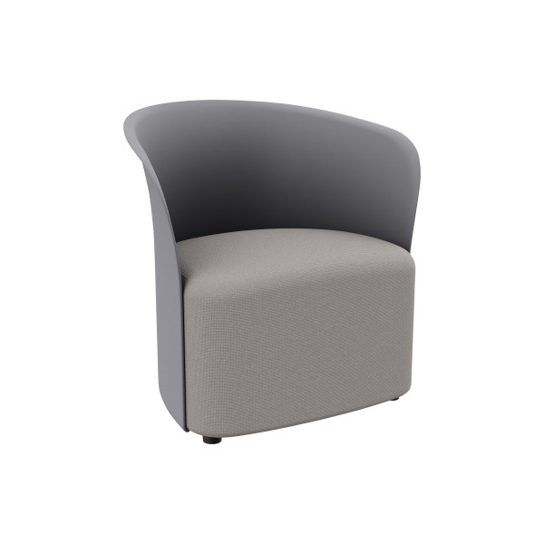 3660141233339 - Clubsessel Paperflow CROWN Schaumpolsterung mit Füßen Sitzhöhe 380 mm B 730 x T 635 x H 690 mm Polypropylen & Hartfaserplatte Polsterbezug grau 3660141233339 - Clubsessel Paperflow CROWN Schaumpolsterung mit Füßen Sitzhöhe 380 mm B 730 x T 635 x H 690 mm Polypropylen & Hartfaserplatte Polsterbezug grau