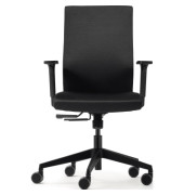 B&uuml;rostuhl to-strike work comfort, schwarz / schwarz, mit Armlehnen, bis 125kg, ohne Kopfst&uuml;tze