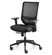 B&uuml;rostuhl to-sync work mesh Task, schwarz / schwarz, mit Armlehnen, bis 125kg, ohne Kopfst&uuml;tze