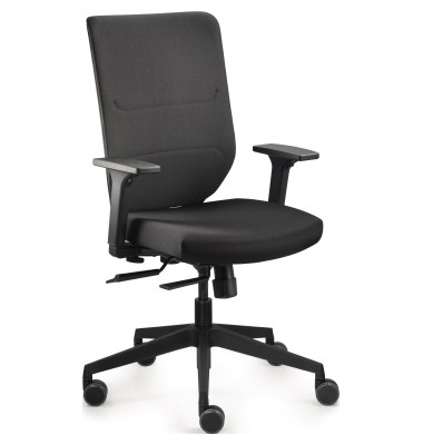 B&uuml;rostuhl to-sync work comfort, schwarz / schwarz, mit Armlehnen, bis 125kg, ohne Kopfst&uuml;tze