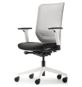 B&uuml;rostuhl to-sync work mesh pro white, schwarz/wei&szlig; / wei&szlig;, mit Armlehnen, bis 125kg, ohne Kopfst&uuml;tze