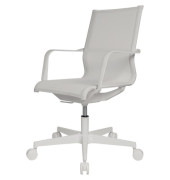 B&uuml;rodrehstuhl SITNESS Life 40, wei&szlig; / wei&szlig;, mit Armlehnen, bis 110kg, ohne Kopfst&uuml;tze